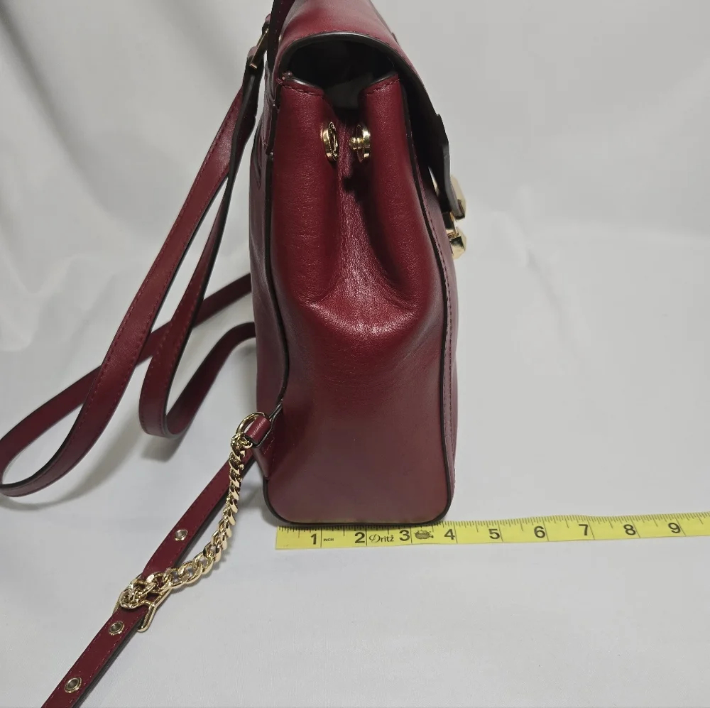 Michael Michael Kors Whitney Maroon MD Backpack Leather Purse